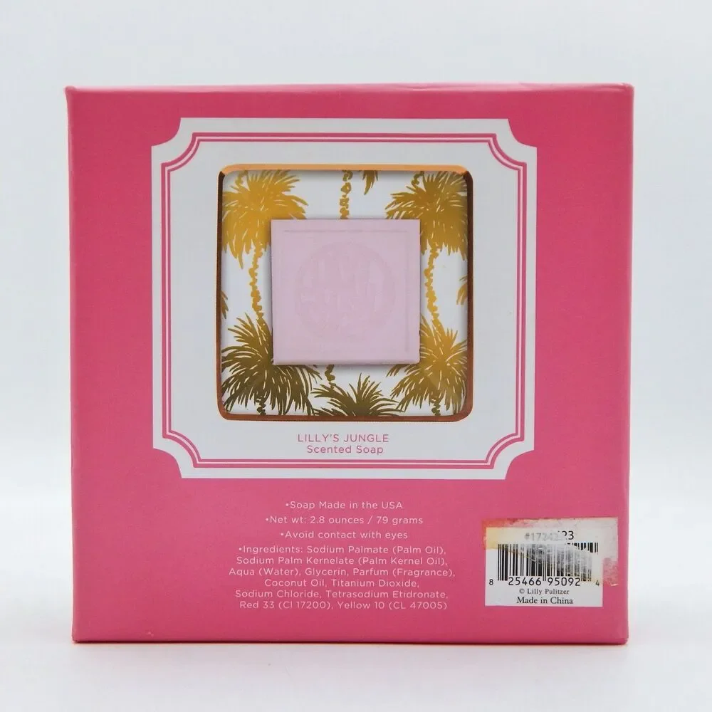 Lilly Pulitzer Soap And Tray Set NIB Featured in Metallic Palms 172423